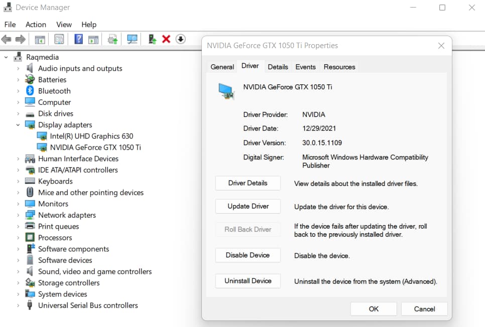 how to update the graphics driver nvidia device manager update